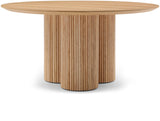 Simba Dining Table - Modern Mid-Century Design with Sturdy Fluted Base for Stylish Gatherings