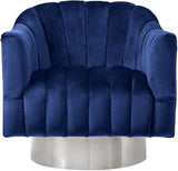 Farrah Modern Accent Chair with Plush Upholstery and Sleek Chrome Base for Stylish Living Spaces
