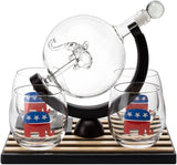 Republican Party Wine & Whiskey Decanter Set