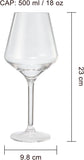European Style Unbreakable Stemmed Crystal Wine Glasses, | Set of 4