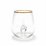 Savant Middle Finger Stemless Wine Glass – Funny Novelty Gift Drinkware