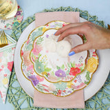 Garden Blooms Floral Paper Plates Set of 16