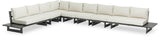 Maldives - 7 Piece Water Resistant Outdoor Patio Modular Sectional With Gray Base
