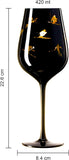 Crystal Stemmed Skiing, Apres Ski Skiier Wine Glasses - 1 Glass - 14oz
