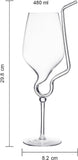 Straw Wine Glass, Spiral Vampire Wine Glass | 16oz