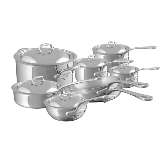 Mauviel M'COOK 5-Ply 14-Piece Cookware Set With Cast Stainless Steel Handles