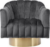 Farrah Modern Accent Chair with Plush Upholstery and Sleek Chrome Base for Stylish Living Spaces