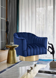 Farrah Modern Accent Chair with Plush Upholstery and Sleek Chrome Base for Stylish Living Spaces