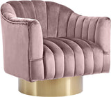 Farrah Modern Accent Chair with Plush Upholstery and Sleek Chrome Base for Stylish Living Spaces