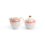 Grace Teaware Red Josephine Sugar & Creamer Set