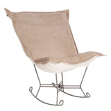 Scroll Puff Rocker Bella Sand Titanium Frame