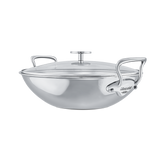 Mauviel M'COOK 5-Ply Wok With Two Cast Stainless Steel Handles, 12.6-In