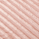 Ultra-Soft Plush Long Fur Throw Pillow and Blanket, Blush