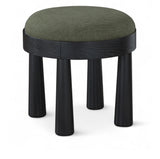 Larea Linen Textured Fabric Upholstered Ottoman