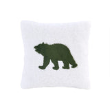Plush To Sherpa Down Alternative Comforter Set, Green/Ivory