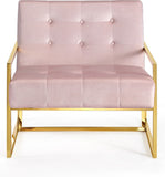 Pierre Contemporary Accent Chair with Gold Stainless Steel Base - Elegant Modern Design for Your Home