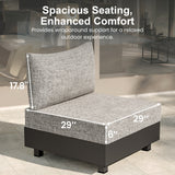 5-Piece Outdoor Aluminum Conversation Set with Cushions