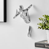 Runner Woman 13" Wall Sculpture // Chrome