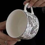 Forest Theme Ceramic Coffee Cup & Saucer Set