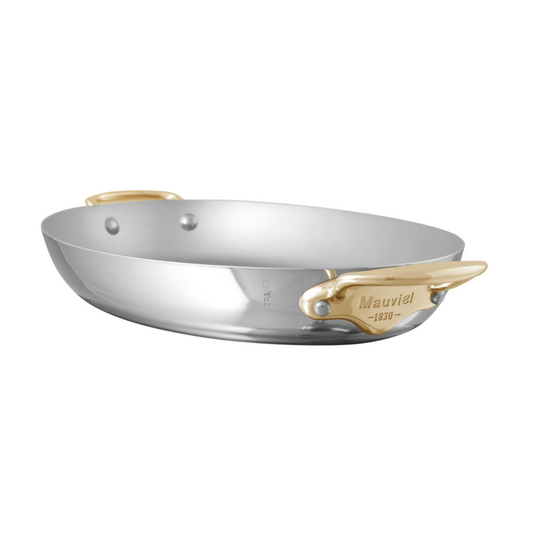 Mauviel M'COOK B 5-Ply Oval Pan With Brass Handles