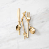 Arezzo Brushed Gold 5pc Place Setting