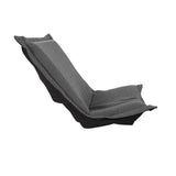Scroll Puff Chair Cover & Cushion- Barbet Charcoal/Black