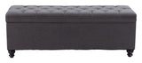 Halifax Storage Bench Gravel Gray