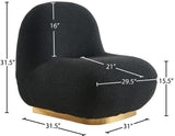 Liam Contemporary Accent Chair with Gold Metal Base - Stylish Comfort for Any Room Decor