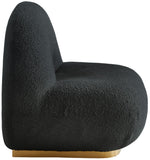 Liam Contemporary Accent Chair with Gold Metal Base - Stylish Comfort for Any Room Decor