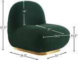 Liam Contemporary Accent Chair with Gold Metal Base - Stylish Comfort for Any Room Decor