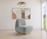 Liam Contemporary Accent Chair with Gold Metal Base - Stylish Comfort for Any Room Decor