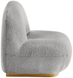Liam Contemporary Accent Chair with Gold Metal Base - Stylish Comfort for Any Room Decor
