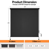 Outdoor Roller Shades For Patio, 6' W X 8' L