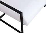 Industry Faux Leather Accent Chair - Contemporary Comfort with Sturdy Matte Black Frame Design