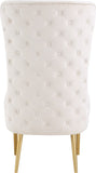 Alexander Contemporary Velvet Accent Chair with Gold Metal Legs and Deep Button Tufting Design