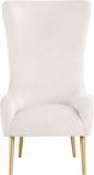 Alexander Contemporary Velvet Accent Chair with Gold Metal Legs and Deep Button Tufting Design