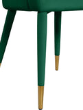 Destiny Contemporary Dining Chair with Rounded Back and Gold-Tipped Legs for Elegant Dining Experience