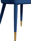 Destiny Contemporary Dining Chair with Rounded Back and Gold-Tipped Legs for Elegant Dining Experience