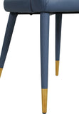 Destiny Contemporary Dining Chair with Elegant Gold-Tipped Legs and Chic Rounded Back Comfort