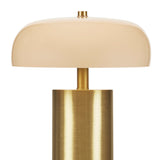 Textured Ceramic Table Lamp with Dome Glass Shade, Gold