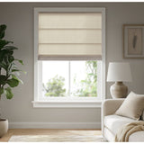 Matte Solid Room Darkening Cordless Roman Blind, Ivory