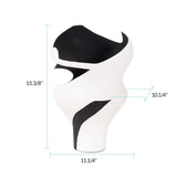 Rapsie Black and White Vase- Short