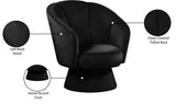 Swanson Velvet Accent Chair - Luxurious Swivel Design with Deep Tufted Back for Contemporary Style