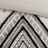 Chenille Textured Comforter/Duvet Cover Mini Set, Black