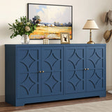 56" 4-Door Sideboard Cabinet – Adjustable Shelves