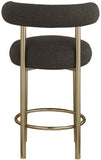 Bordeaux Contemporary Stool Set of 2 - Stylish Iron Frame with Luxurious Boucle Upholstery