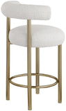 Bordeaux Contemporary Stool Set of 2 - Stylish Iron Frame with Luxurious Boucle Upholstery