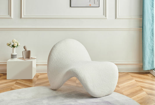 Theodore Faux Shearling Accent Chair - Elegant Contemporary Design for Living Room or Bedroom