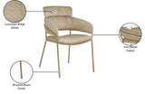 Yara Velvet Dining Chair Set - Luxurious Comfort with Brushed Brass Frame for Modern Dining Spaces