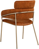 Yara Velvet Dining Chair Set - Luxurious Comfort with Brushed Brass Frame for Modern Dining Spaces